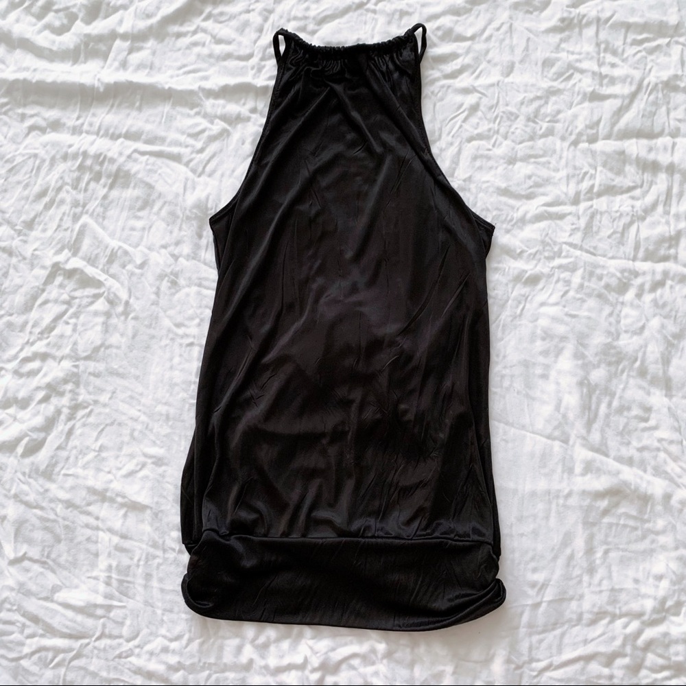 Y2K Vintage Cowl Neck Satin Top - Picture 4 of 4